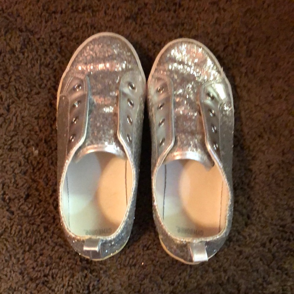 Sparkly silver shoes